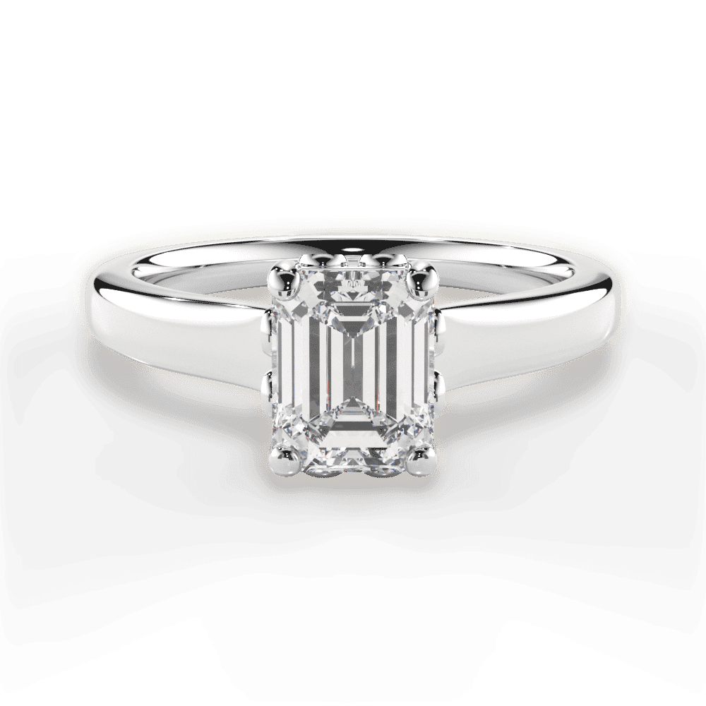 14kt White Gold/18kt White Gold/Platinum/emerald/top