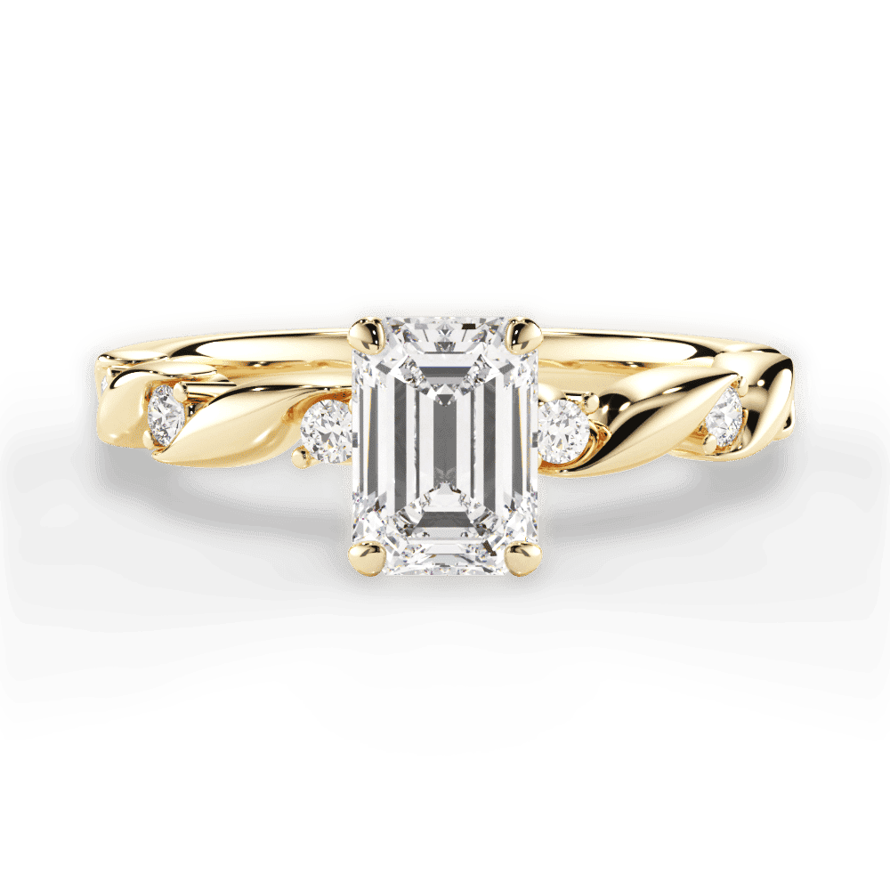 14kt Yellow Gold/18kt Yellow Gold/emerald/top