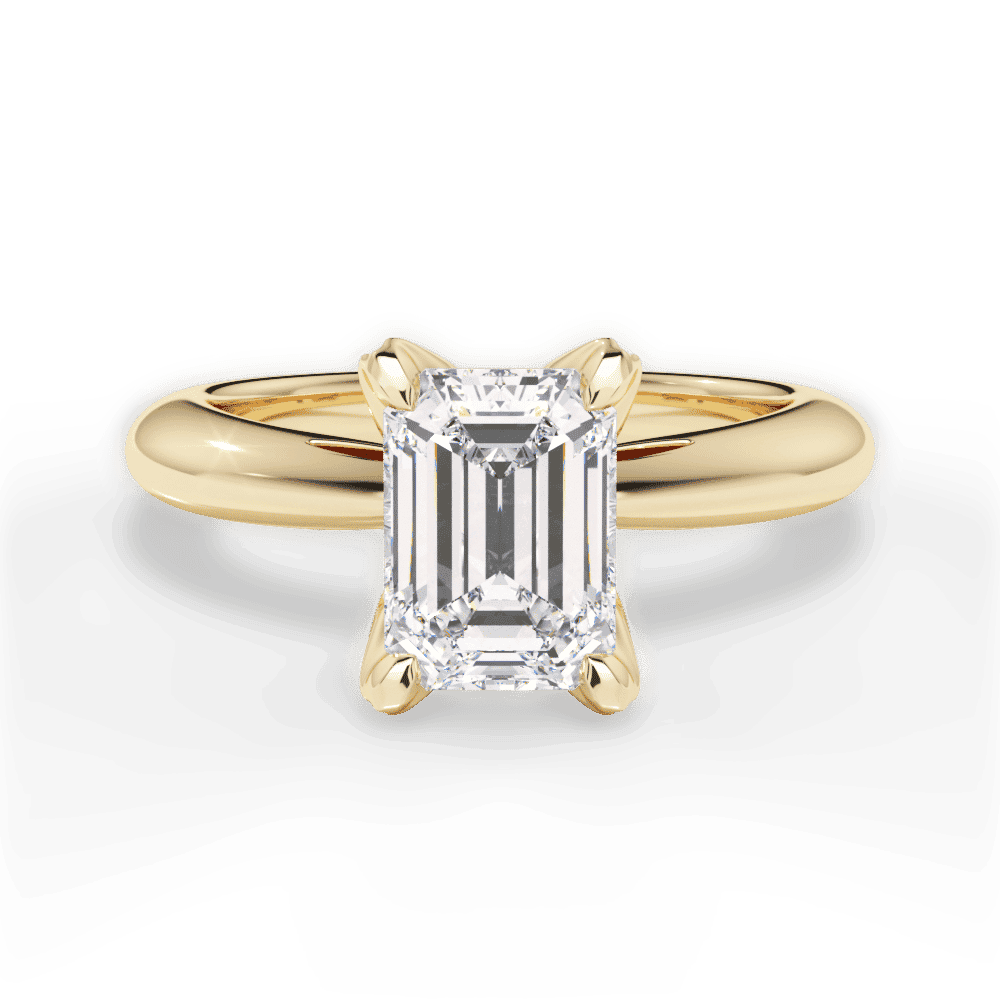 14kt Yellow Gold/18kt Yellow Gold/emerald/top