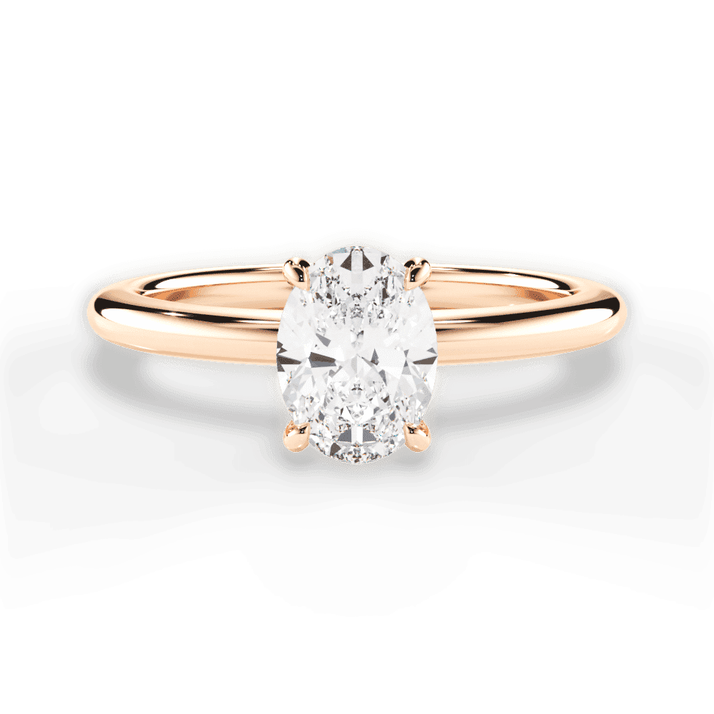 14kt Rose Gold/18kt Rose Gold/oval/top