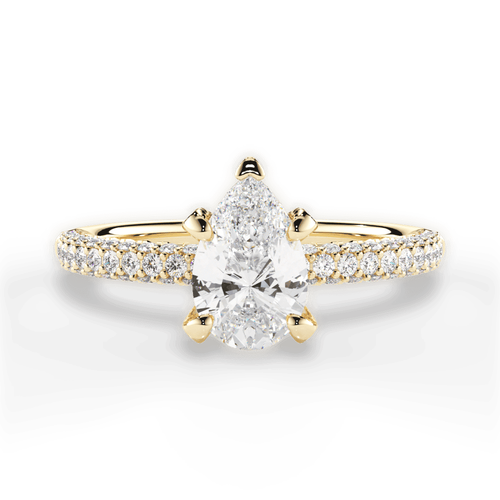 14kt Yellow Gold/18kt Yellow Gold/pear/top