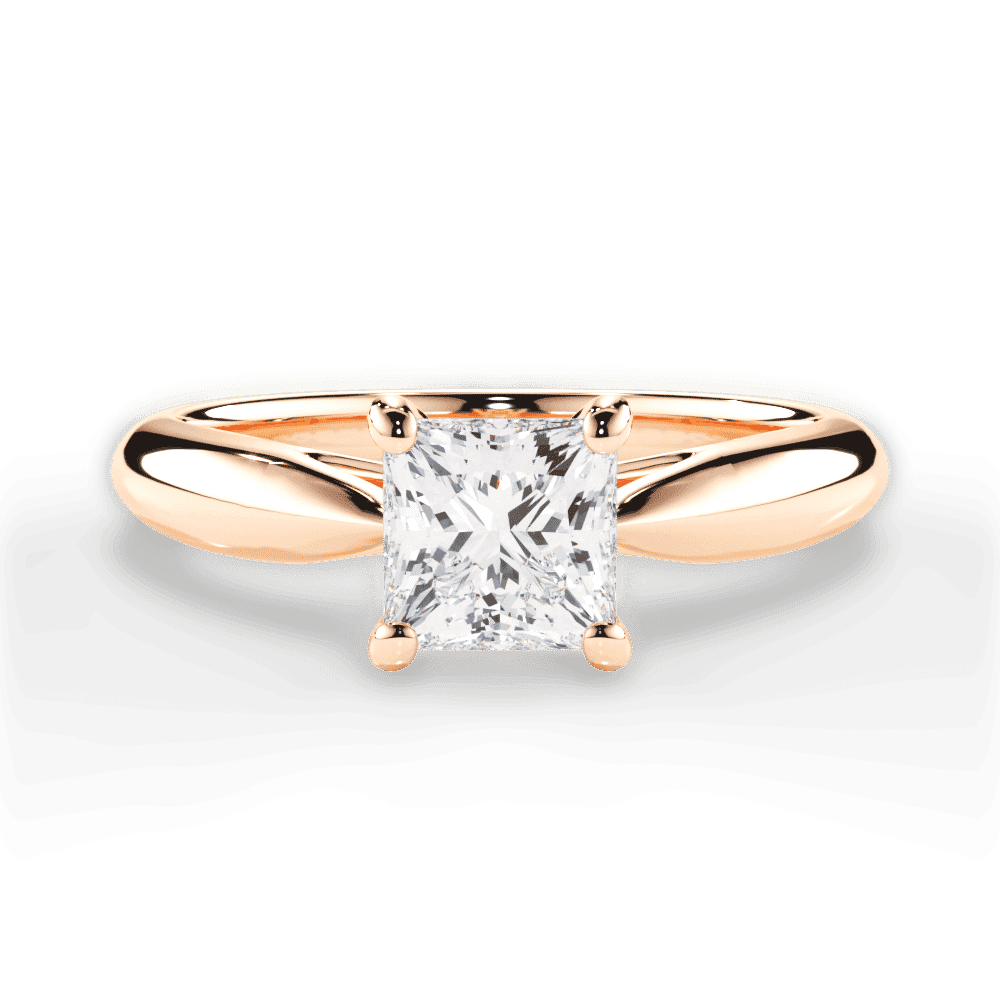 14kt Rose Gold/18kt Rose Gold/princess/top