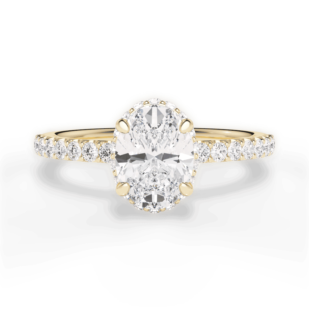 14kt Yellow Gold/18kt Yellow Gold/oval/top