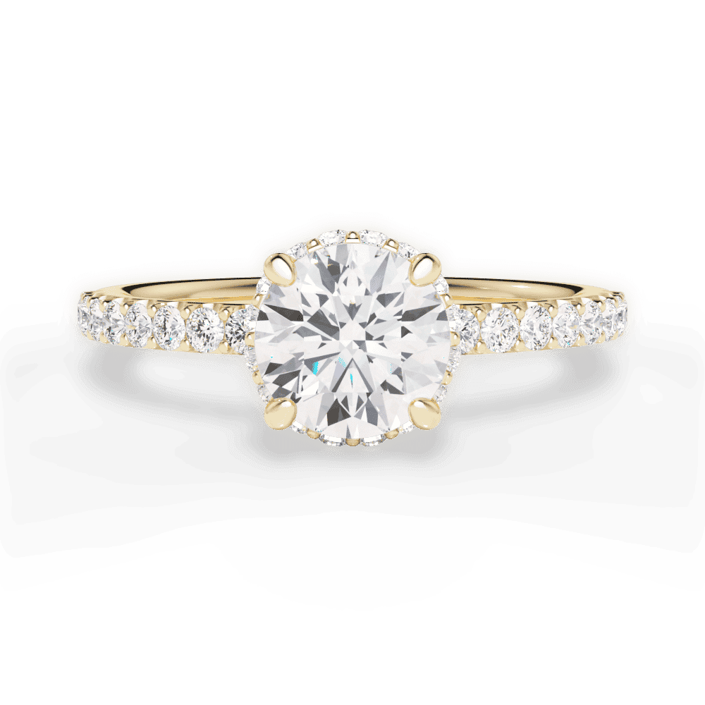 14kt Yellow Gold/18kt Yellow Gold/round/top