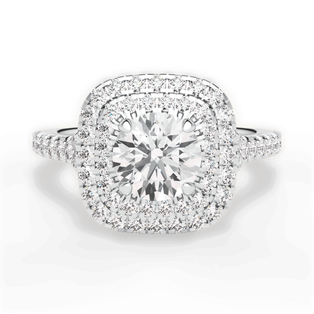 14kt White Gold/18kt White Gold/Platinum/round/top