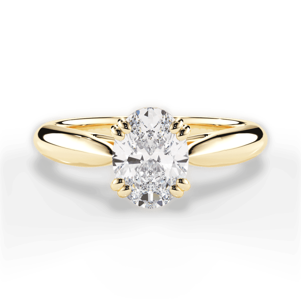14kt Yellow Gold/18kt Yellow Gold/oval/top