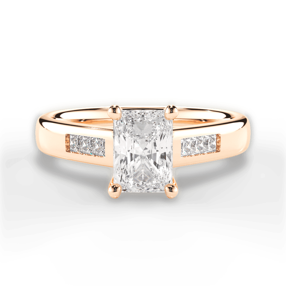 14kt Rose Gold/18kt Rose Gold/radiant/top