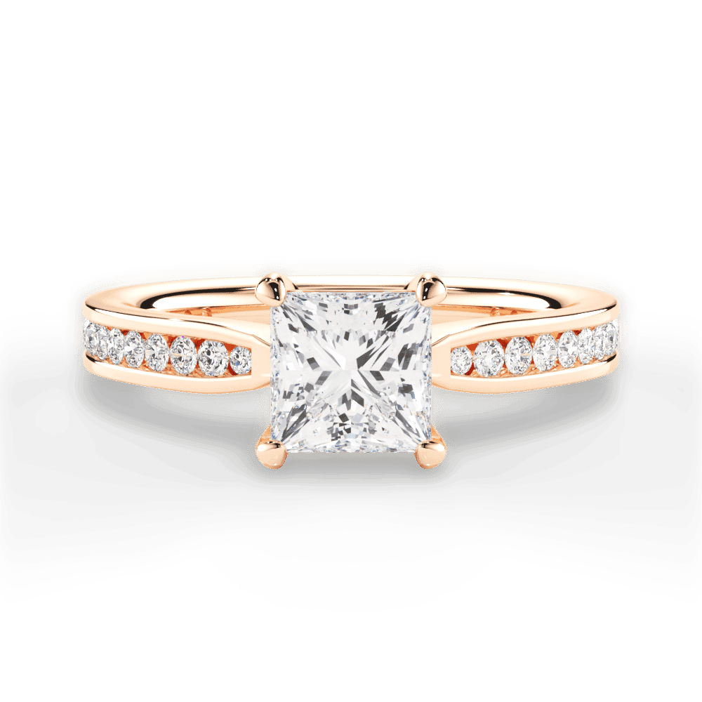 14kt Rose Gold/18kt Rose Gold/princess/top