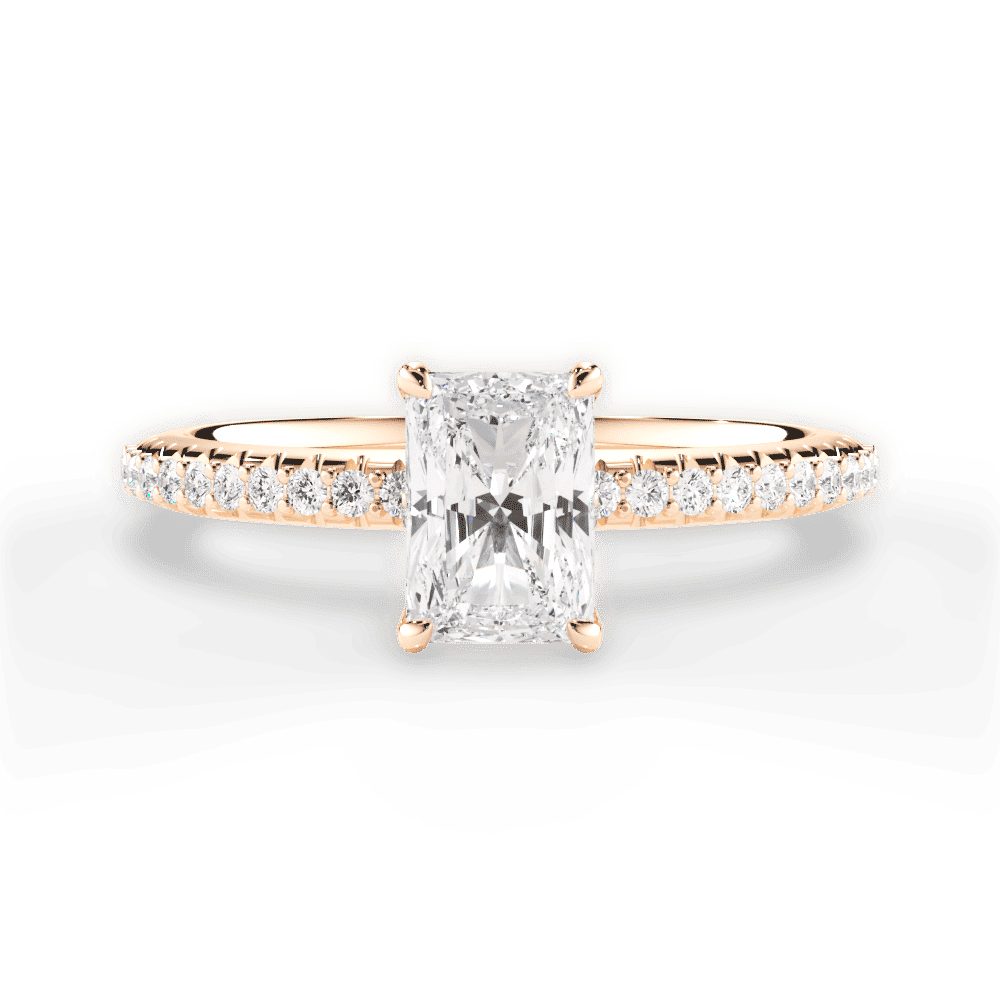 14kt Rose Gold/18kt Rose Gold/radiant/top