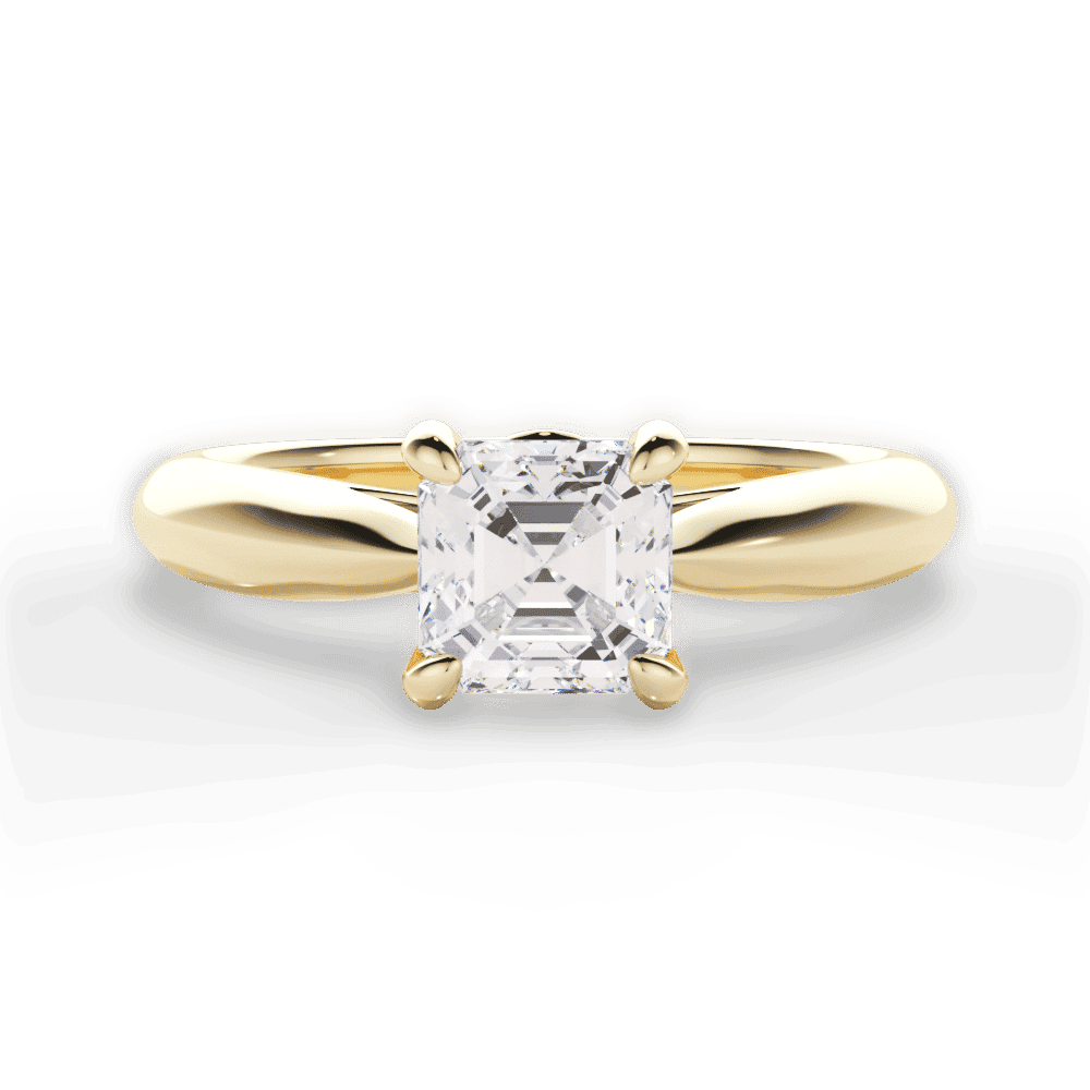 14kt Yellow Gold/18kt Yellow Gold/asscher/top