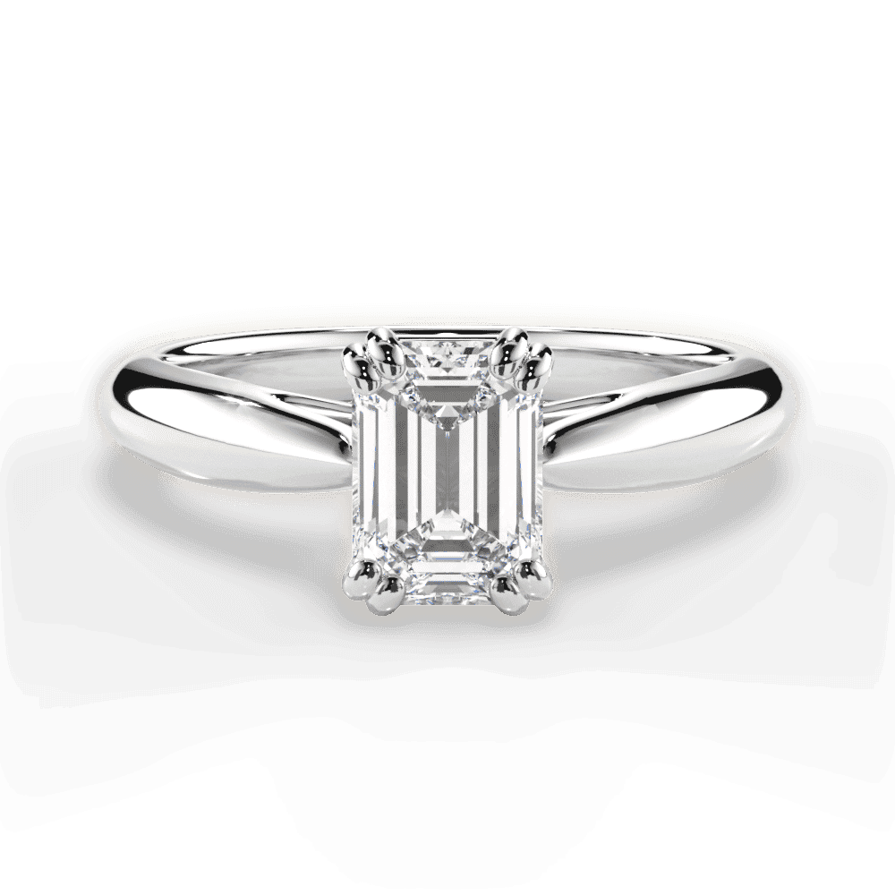 14kt White Gold/18kt White Gold/Platinum/emerald/top