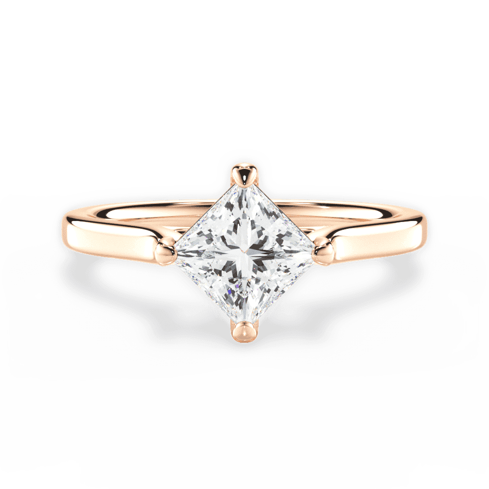 14kt Rose Gold/18kt Rose Gold/princess/top