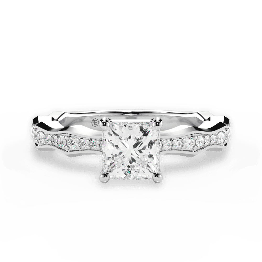 14kt White Gold/18kt White Gold/Platinum/princess/top