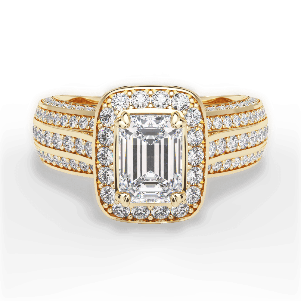 14kt Yellow Gold/18kt Yellow Gold/emerald/top