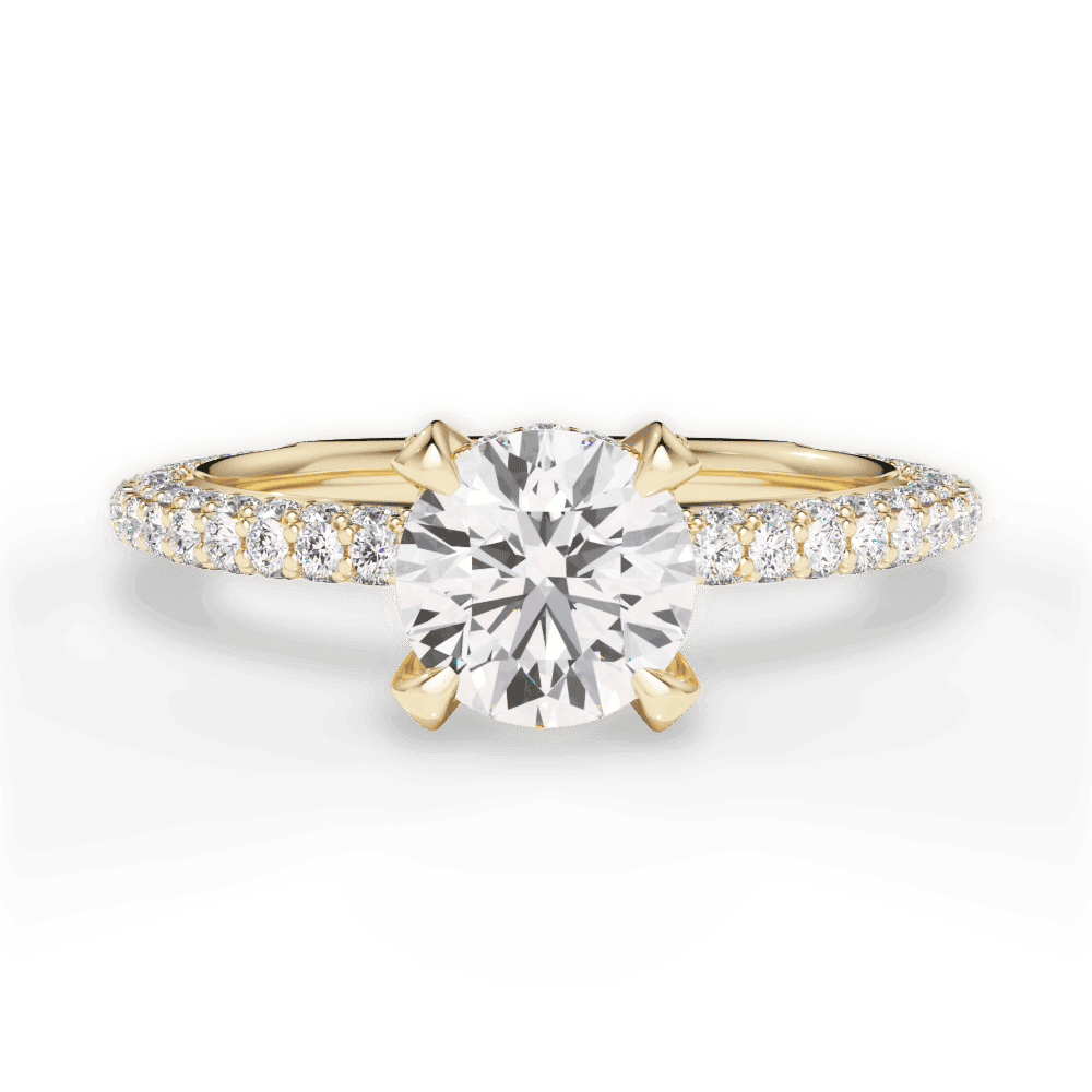 14kt Yellow Gold/18kt Yellow Gold/round/top