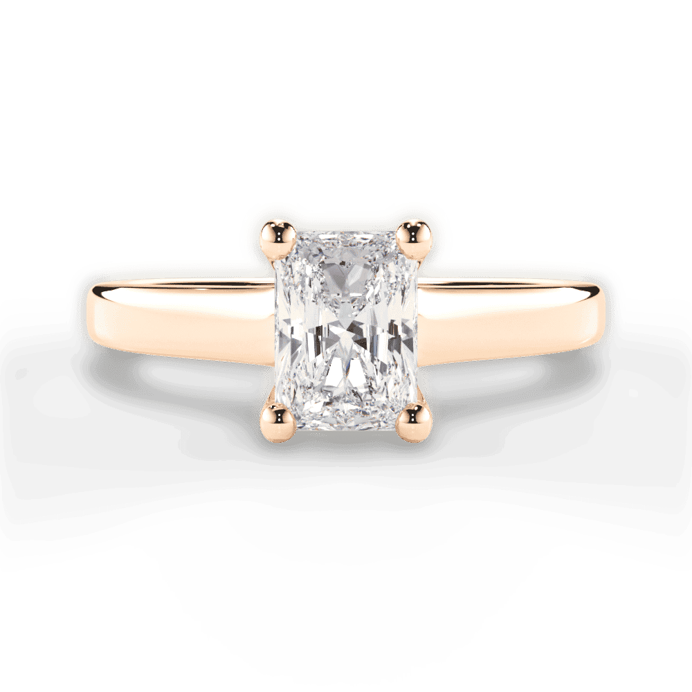 14kt Rose Gold/18kt Rose Gold/radiant/top