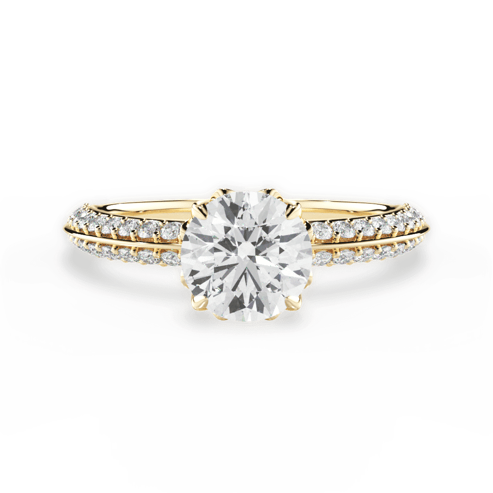 14kt Yellow Gold/18kt Yellow Gold/round/top