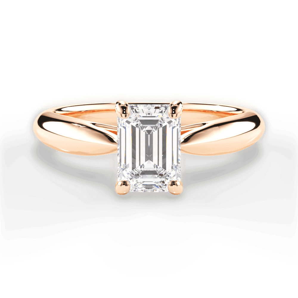 14kt Rose Gold/18kt Rose Gold/emerald/top