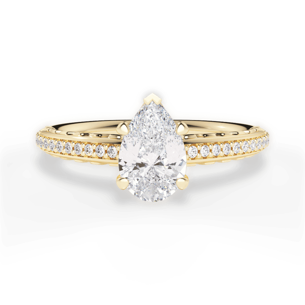 14kt Yellow Gold/18kt Yellow Gold/pear/top