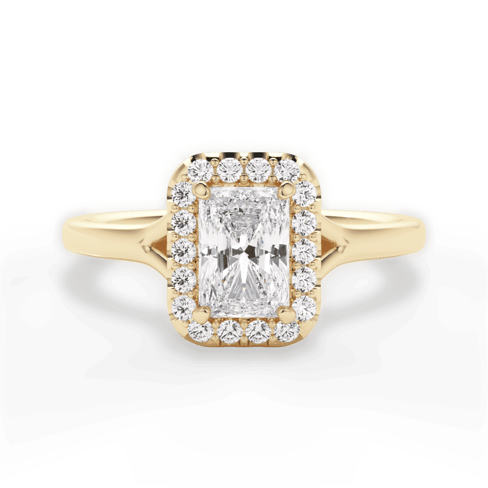 14kt Yellow Gold/18kt Yellow Gold/radiant/top