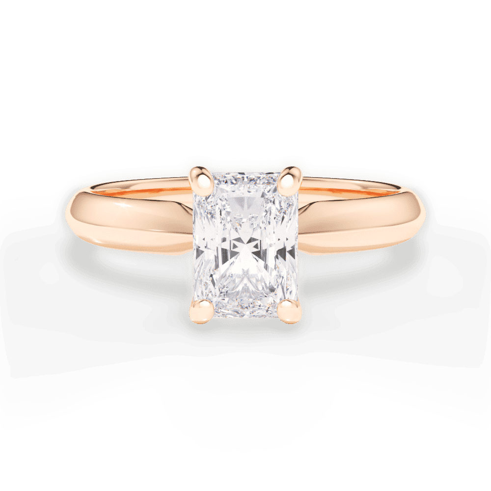 14kt Rose Gold/18kt Rose Gold/radiant/top