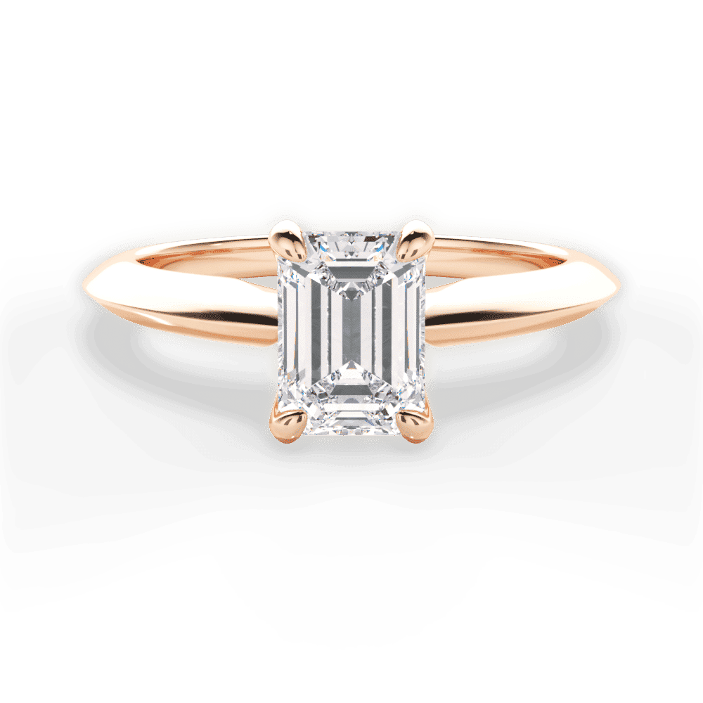 14kt Rose Gold/18kt Rose Gold/emerald/top