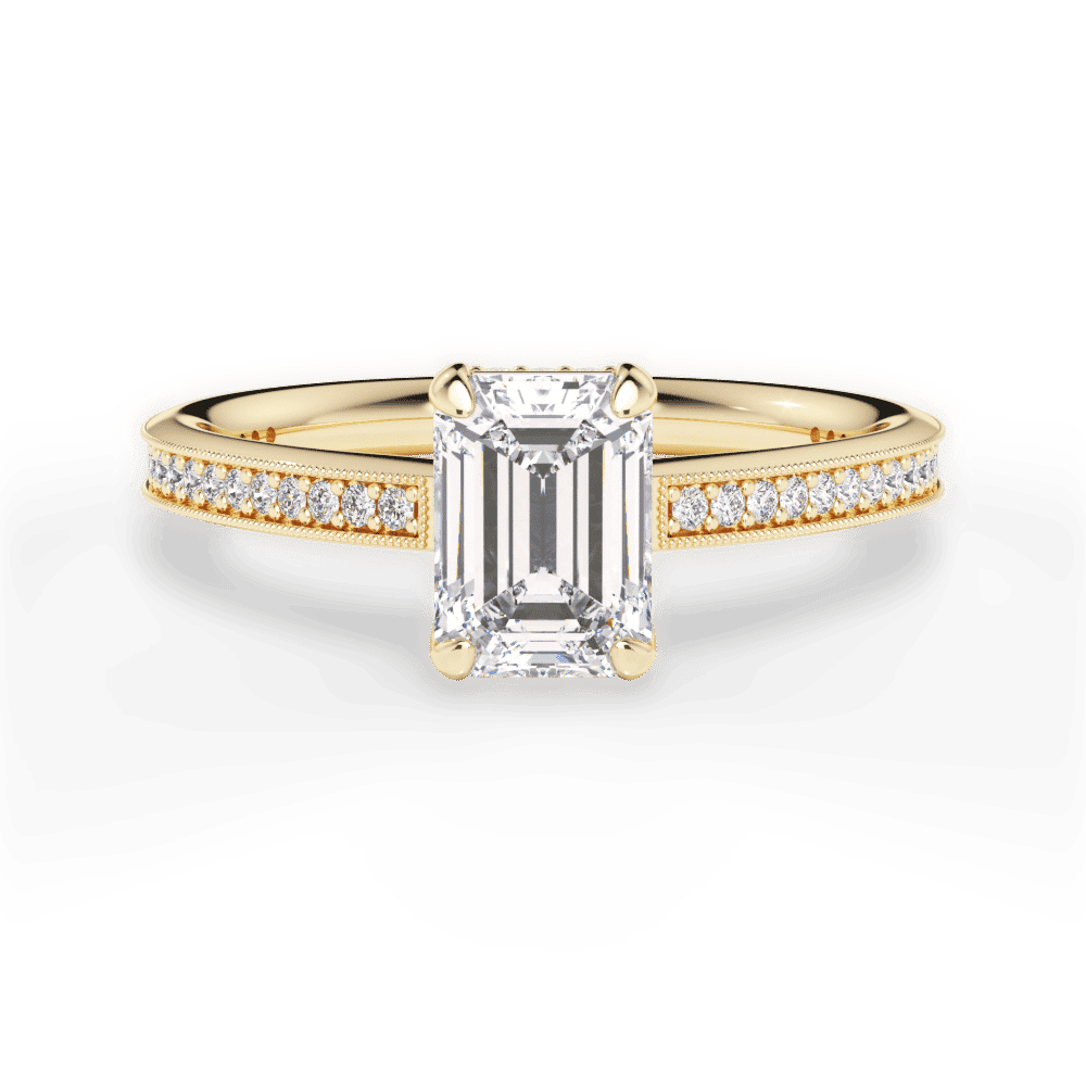 14kt Yellow Gold/18kt Yellow Gold/emerald/top