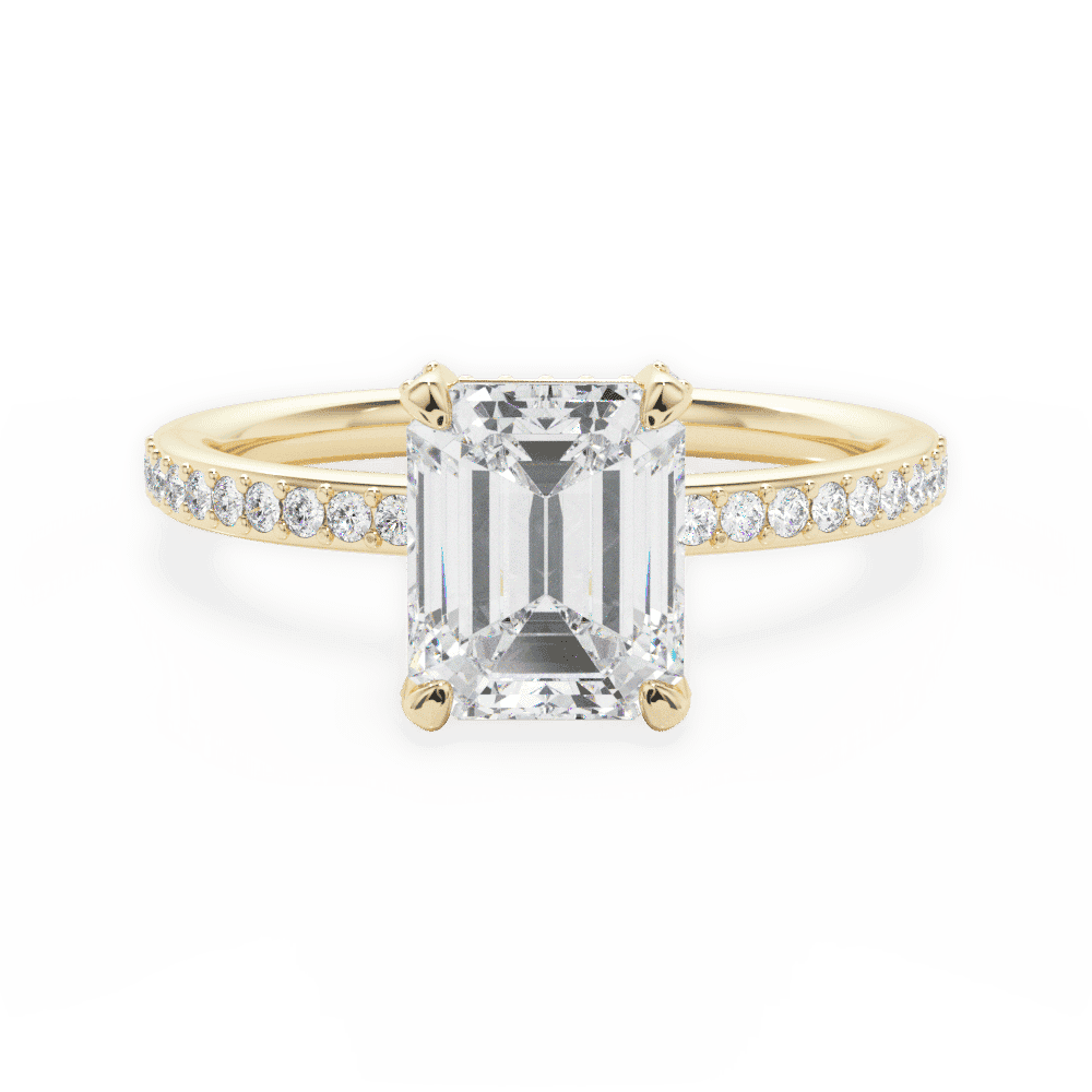 14kt Yellow Gold/18kt Yellow Gold/emerald/top