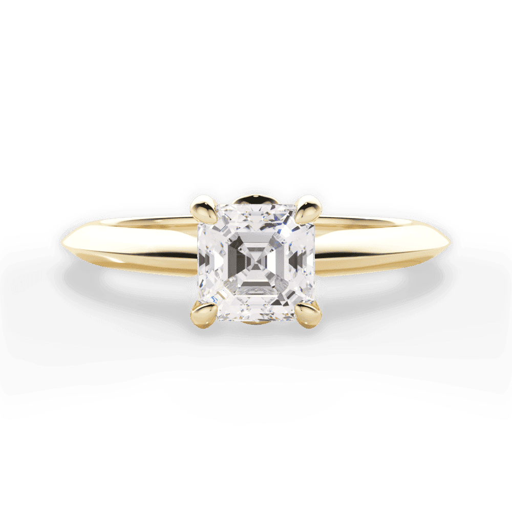 14kt Yellow Gold/18kt Yellow Gold/asscher/top