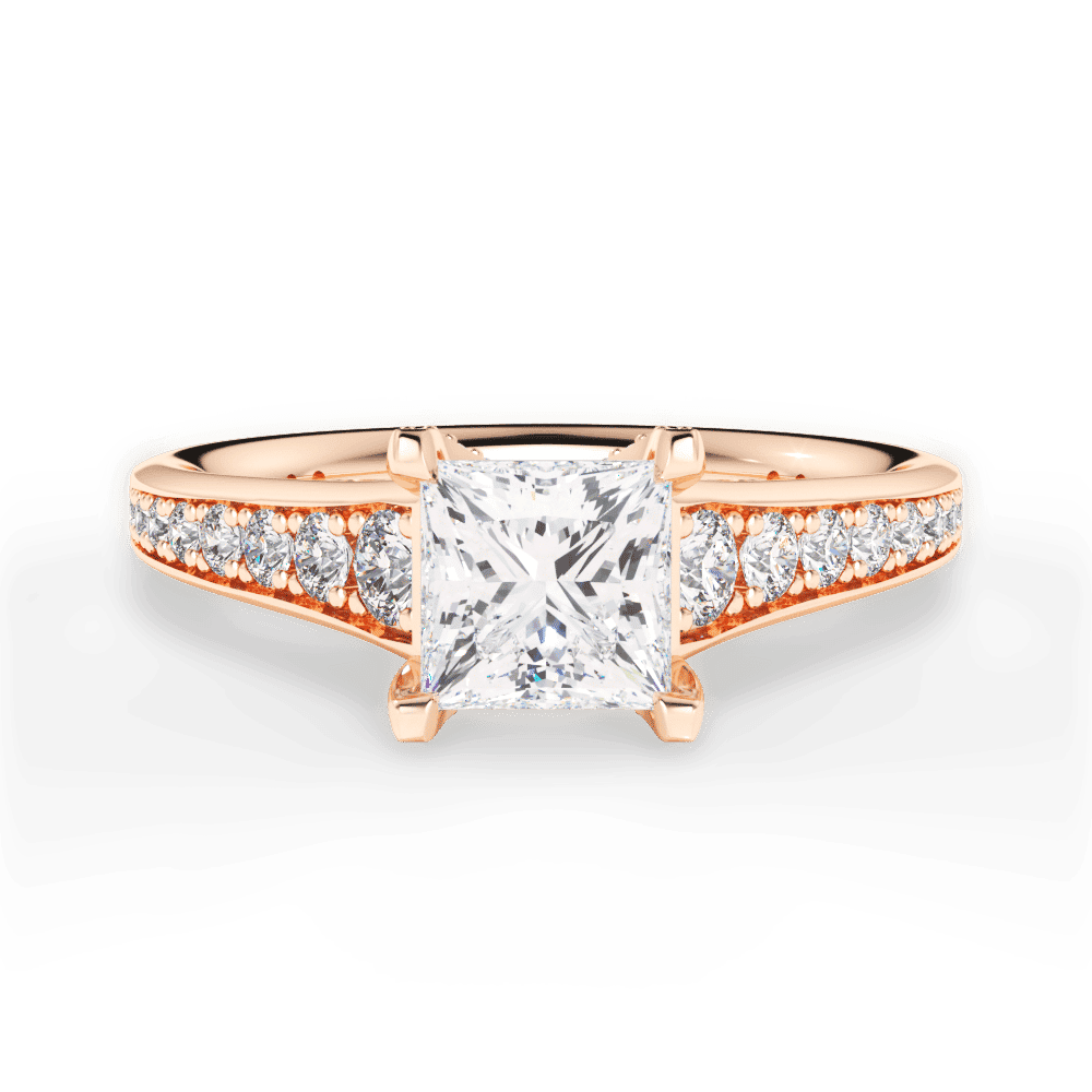 14kt Rose Gold/18kt Rose Gold/princess/top