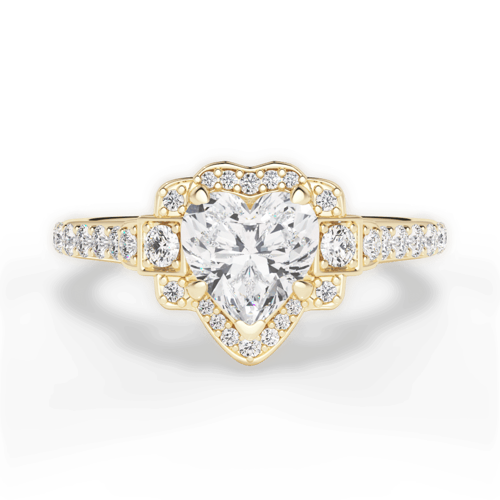 14kt Yellow Gold/18kt Yellow Gold/heart/top