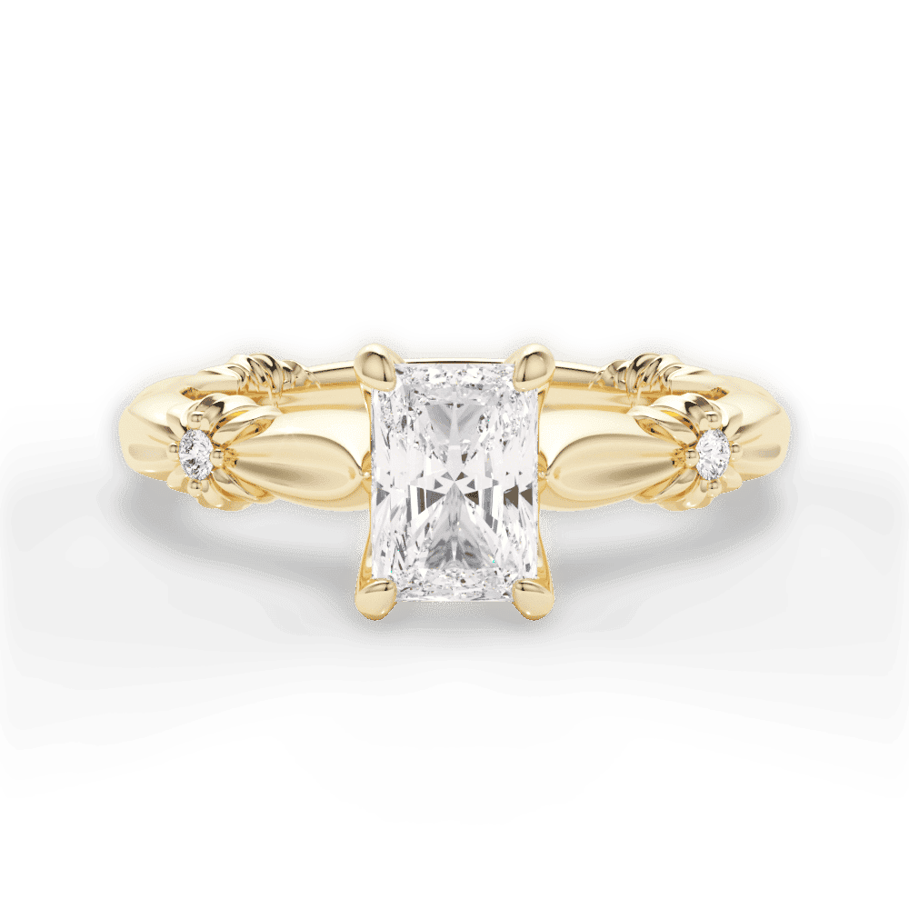 14kt Yellow Gold/18kt Yellow Gold/radiant/top