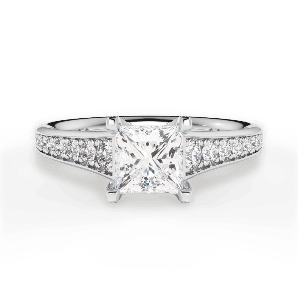 14kt White Gold/18kt White Gold/Platinum/princess/top