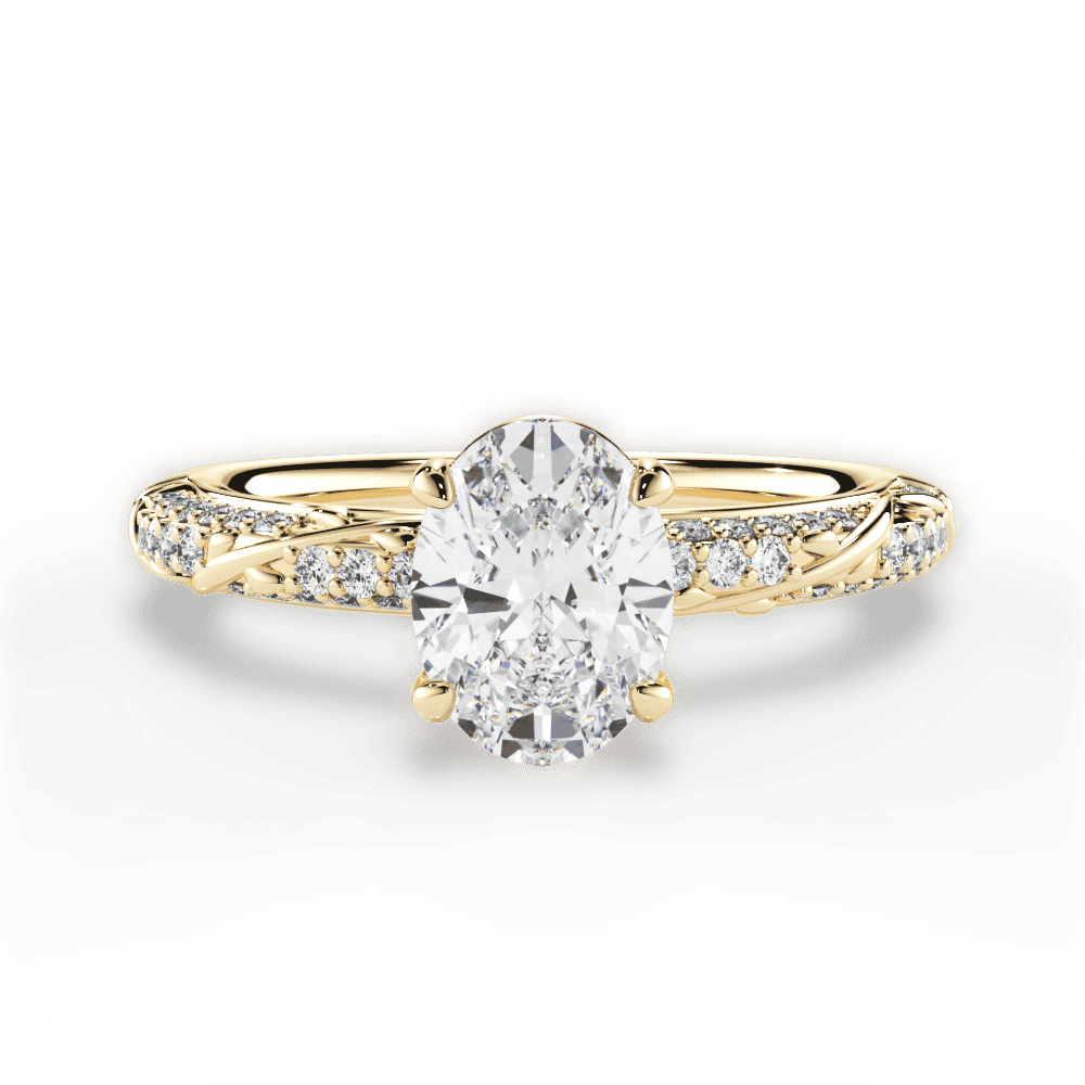 14kt Yellow Gold/18kt Yellow Gold/oval/top