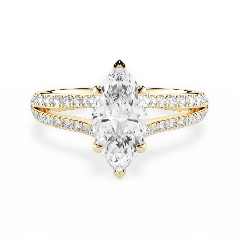 14kt Yellow Gold/18kt Yellow Gold/marquise/top