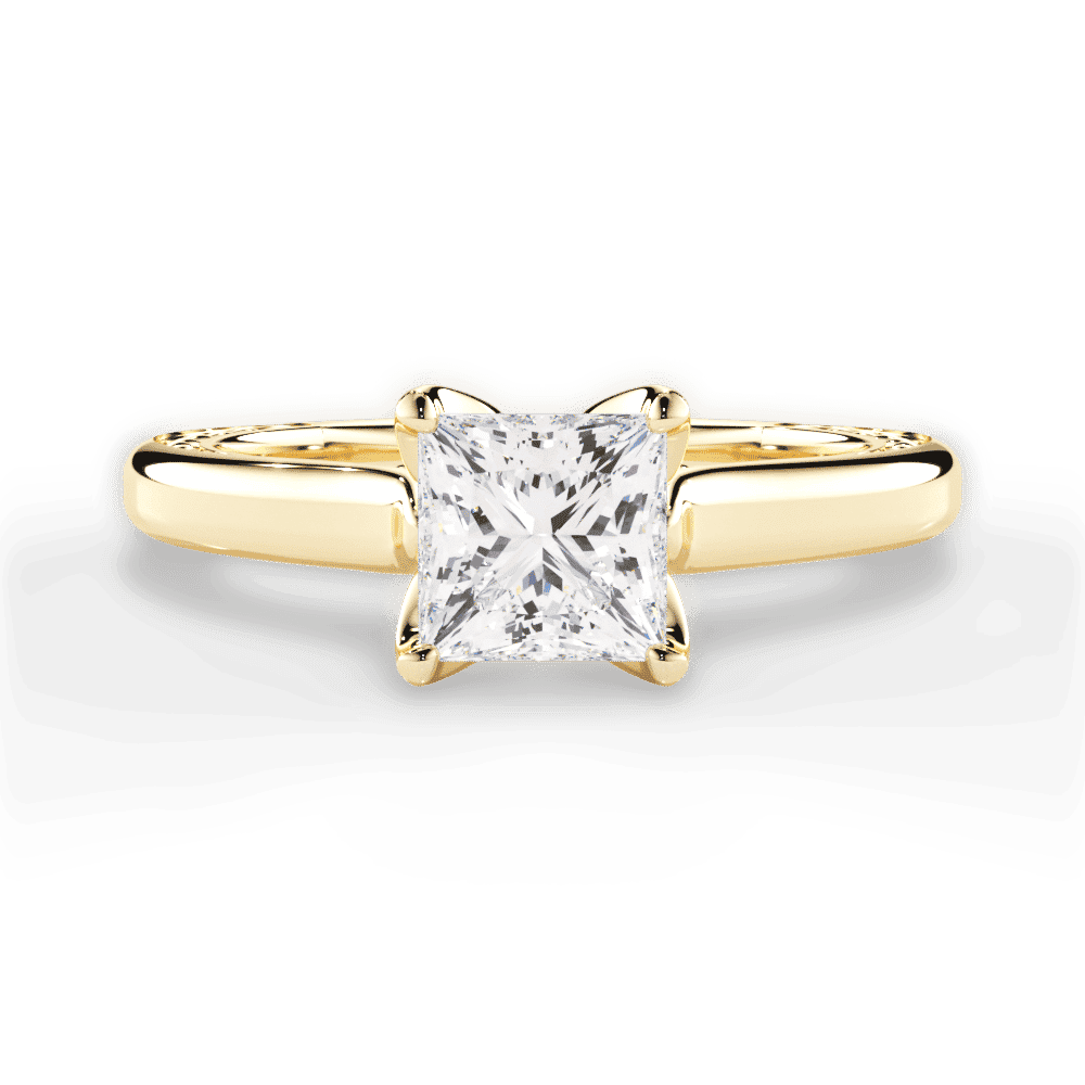 14kt Yellow Gold/18kt Yellow Gold/princess/top