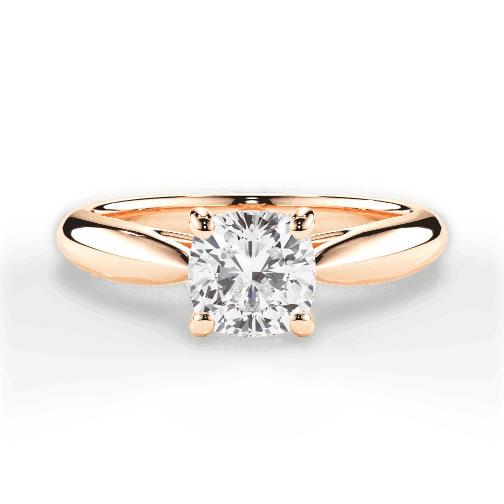 14kt Rose Gold/18kt Rose Gold/cushion/top