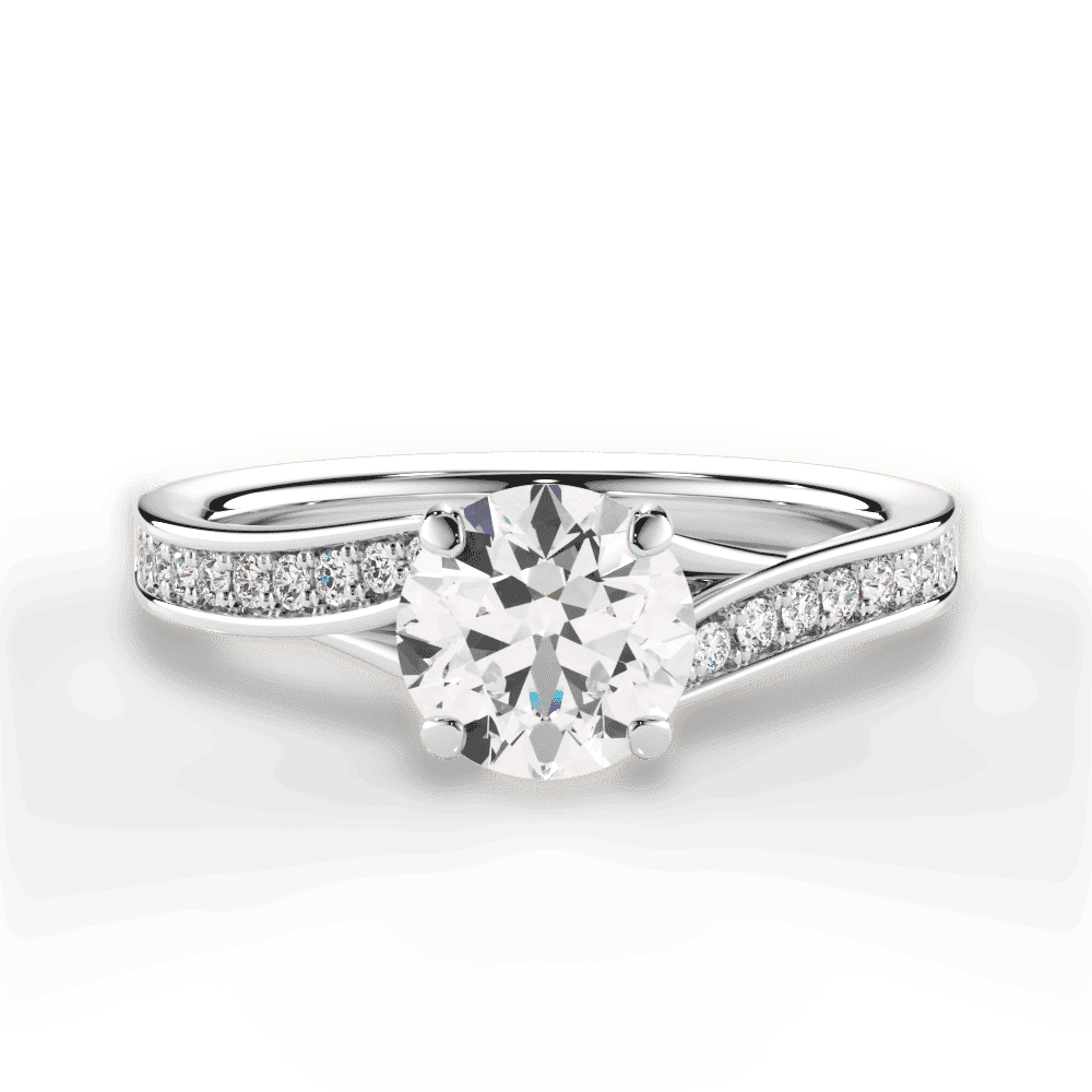 14kt White Gold/18kt White Gold/Platinum/round/top