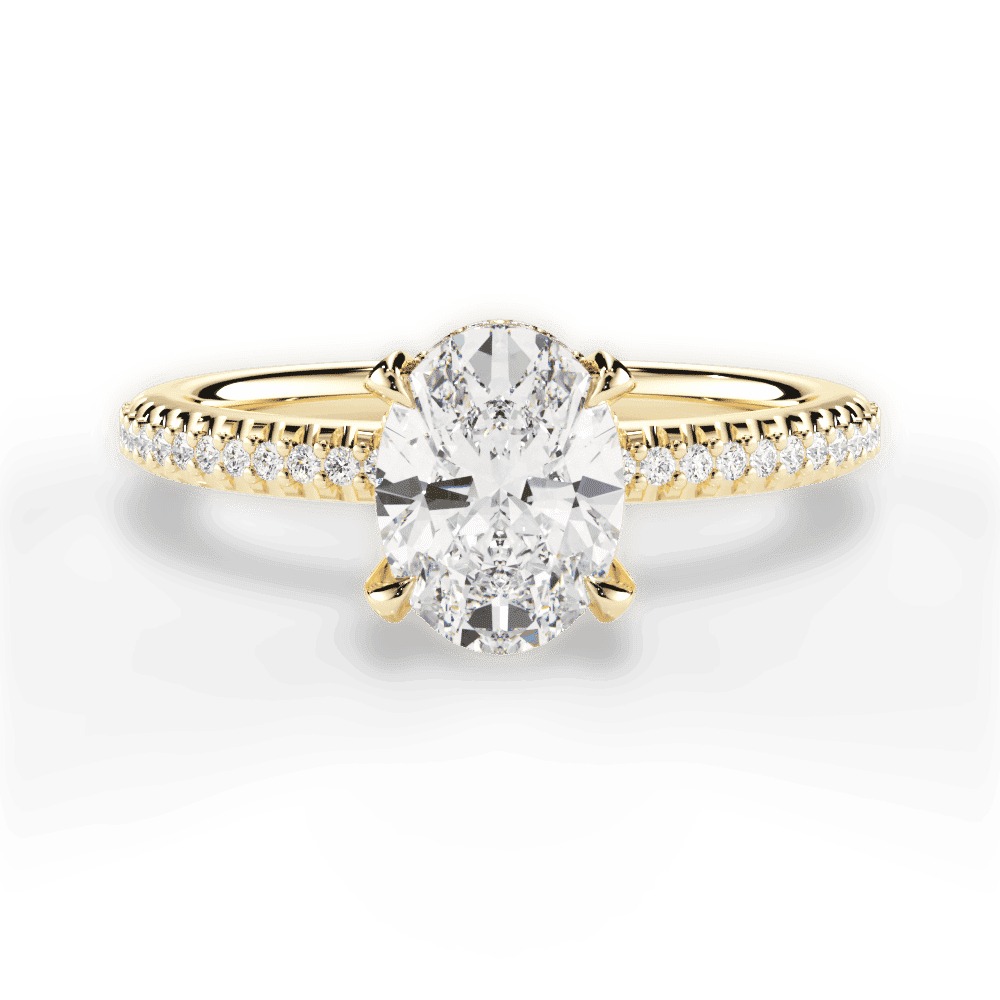 14kt Yellow Gold/18kt Yellow Gold/oval/top