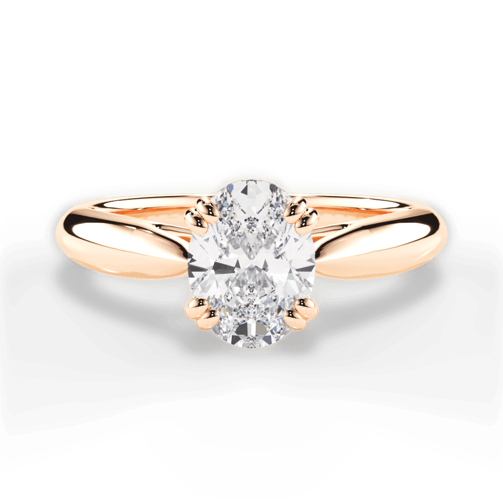 14kt Rose Gold/18kt Rose Gold/oval/top