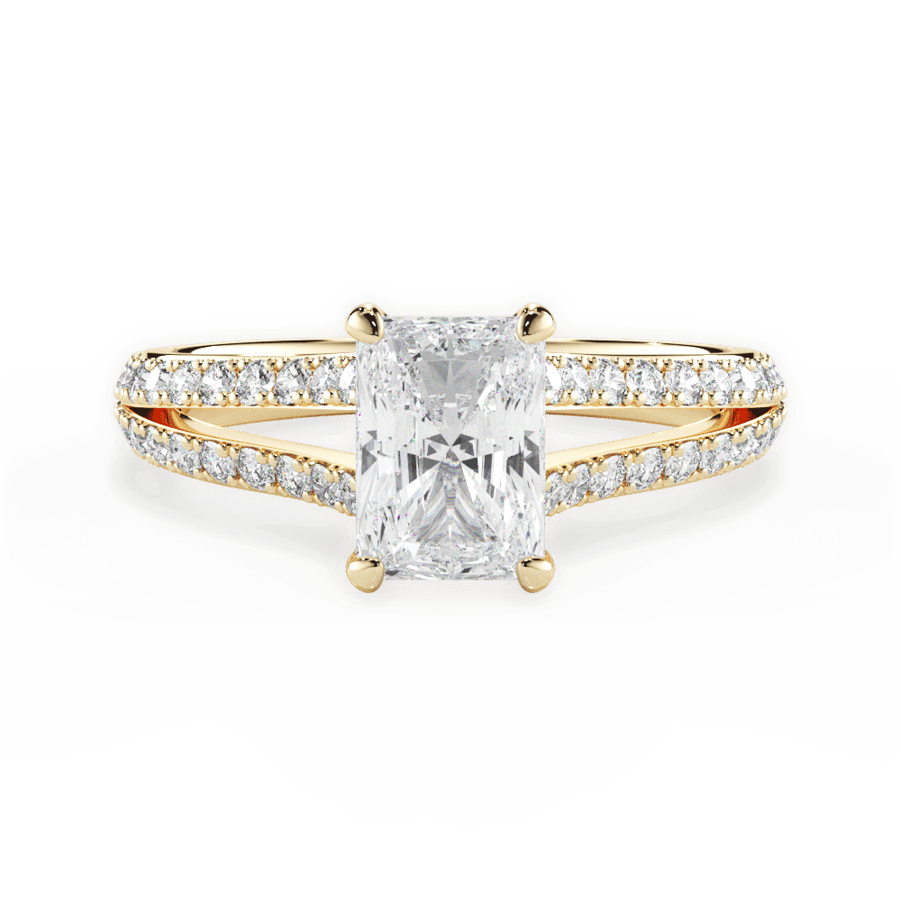 14kt Yellow Gold/18kt Yellow Gold/radiant/top