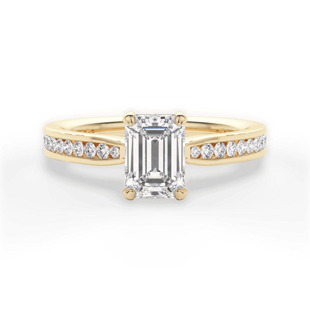 14kt Yellow Gold/18kt Yellow Gold/emerald/top