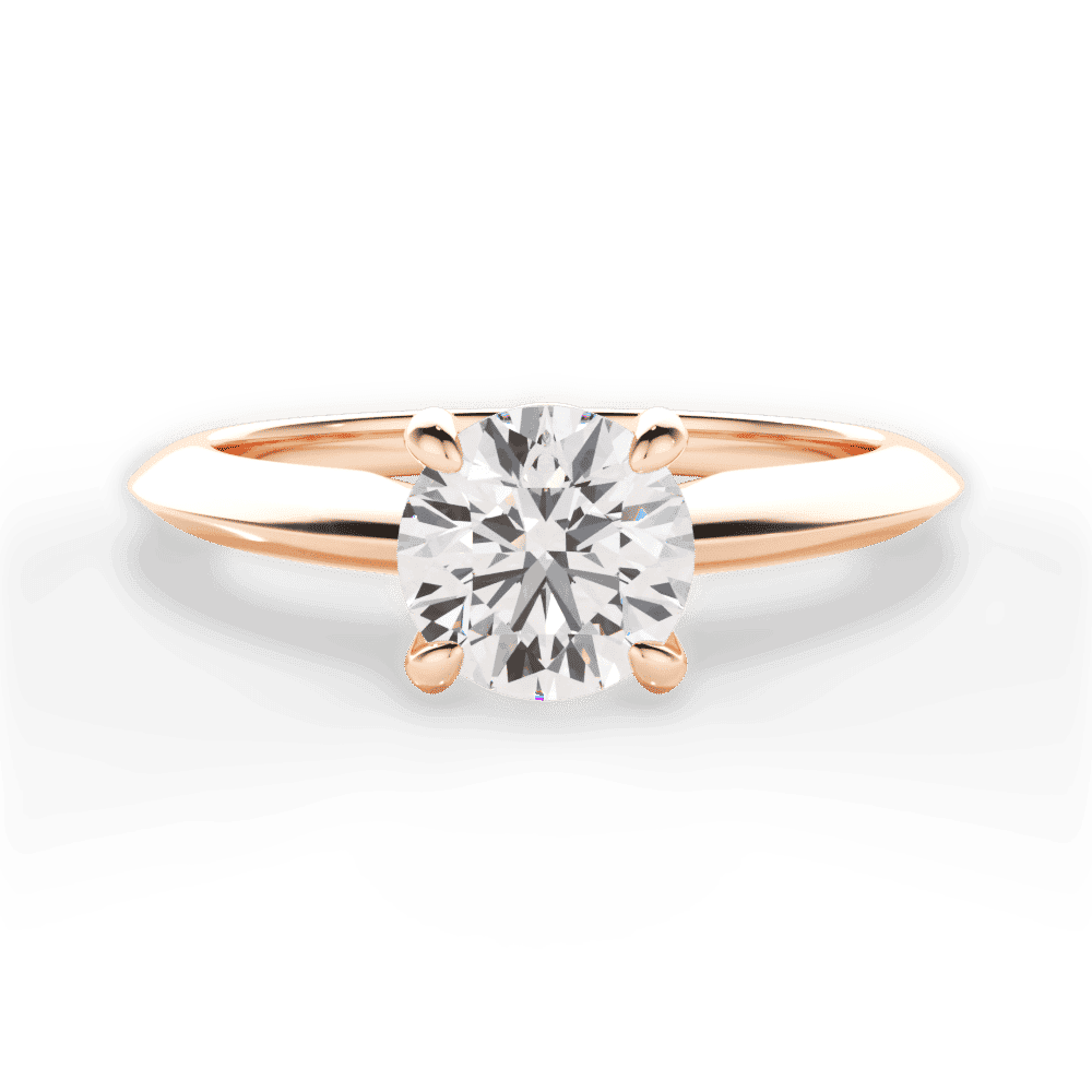 14kt Rose Gold/18kt Rose Gold/round/top