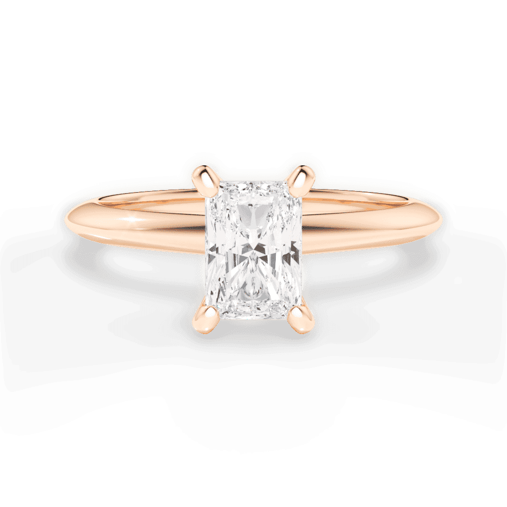 14kt Rose Gold/18kt Rose Gold/radiant/top