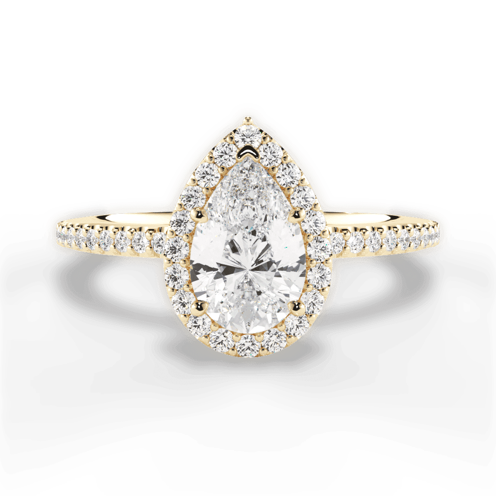 14kt Yellow Gold/18kt Yellow Gold/pear/top