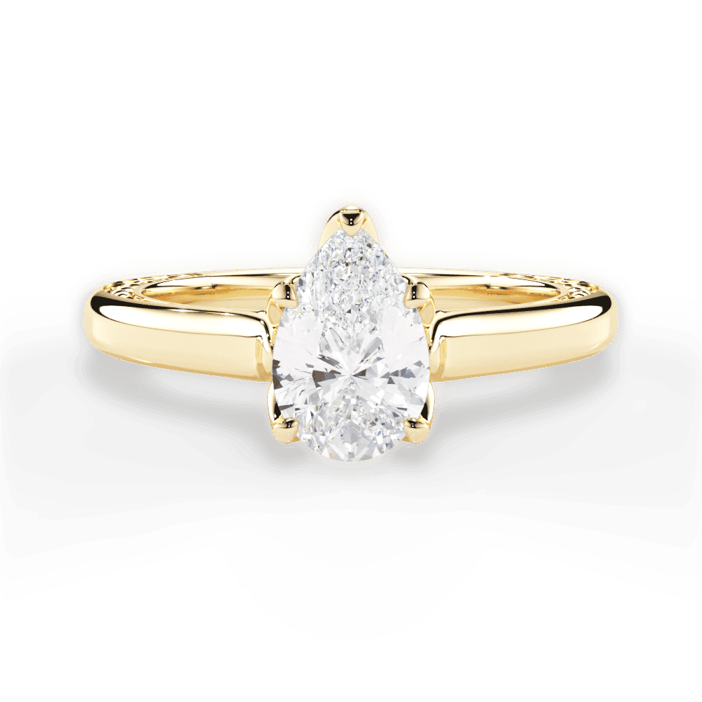 14kt Yellow Gold/18kt Yellow Gold/pear/top