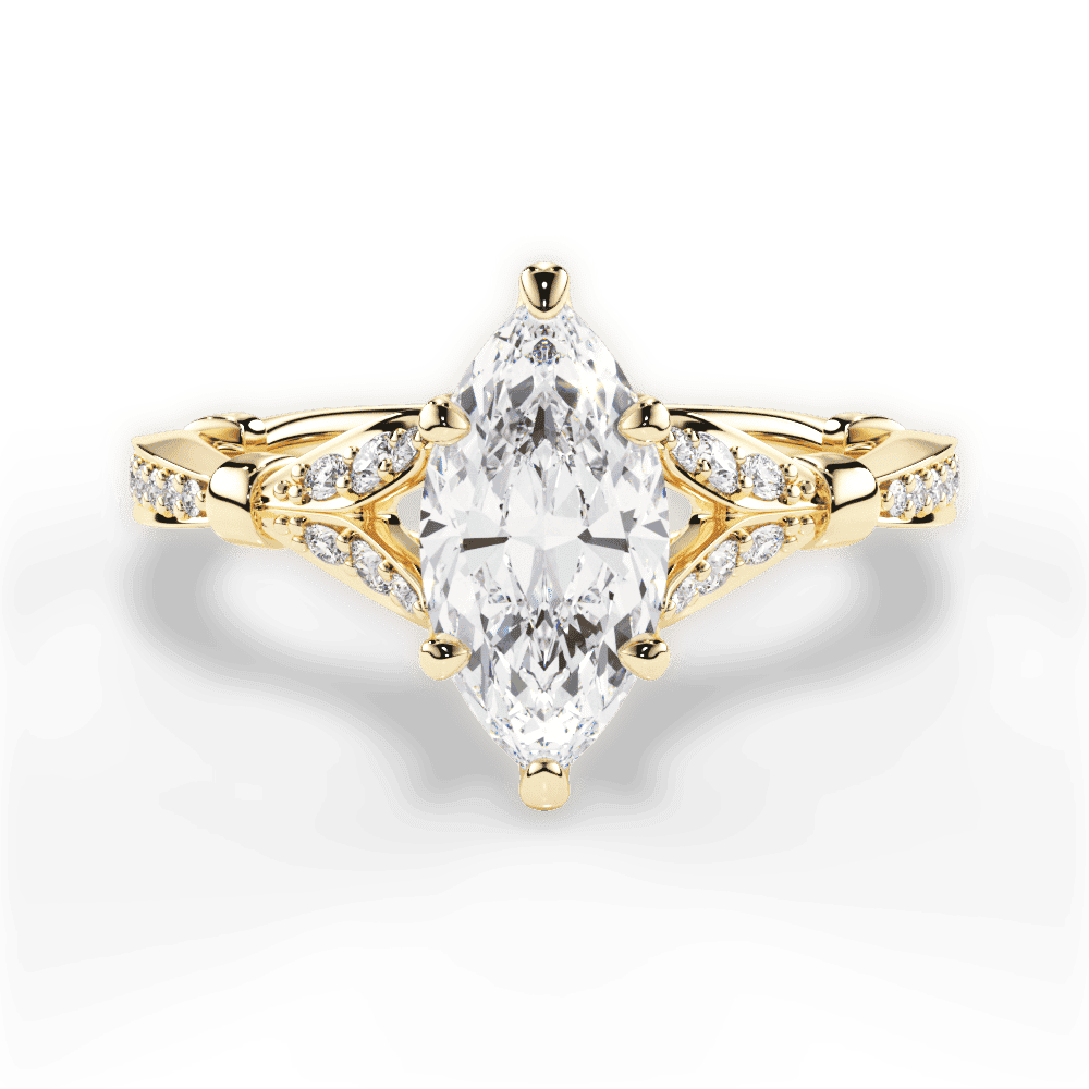 14kt Yellow Gold/18kt Yellow Gold/marquise/top