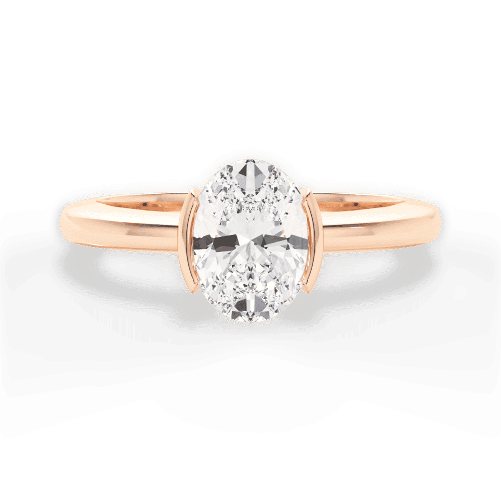 14kt Rose Gold/18kt Rose Gold/oval/top