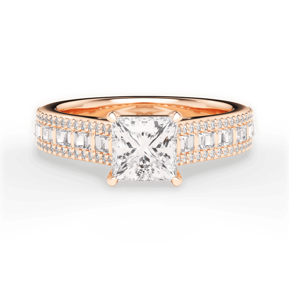 14kt Rose Gold/18kt Rose Gold/princess/top