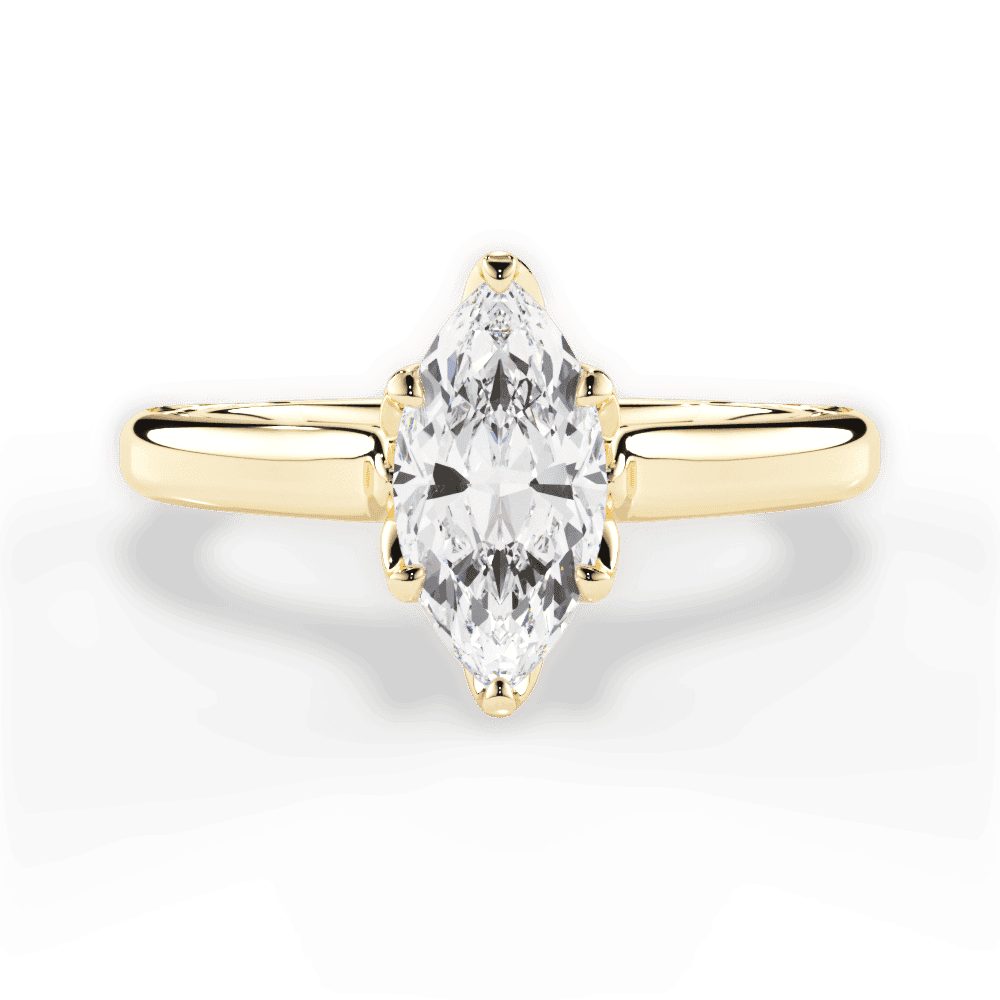 14kt Yellow Gold/18kt Yellow Gold/marquise/top